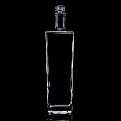 Botella de whisky de vidrio Cuadrada 700 ml Fondo grueso 750 ml 500 ml Botellas de tequila para bebidas espirituosas