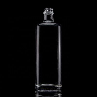 Botella de whisky de vidrio Cuadrada 700 ml Fondo grueso 750 ml 500 ml Botellas de tequila para bebidas espirituosas