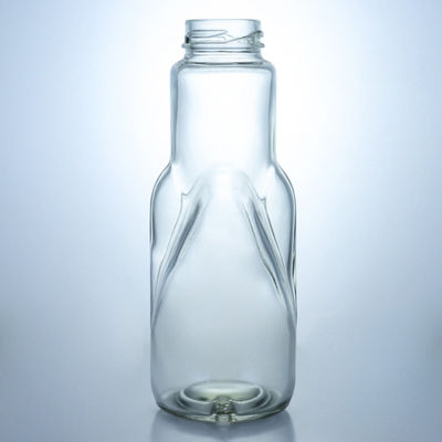 Color de la botella Frío botella de vidrio de 360 ml para jugo de leche y café tapa de tornillo