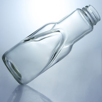 Color de la botella Frío botella de vidrio de 360 ml para jugo de leche y café tapa de tornillo