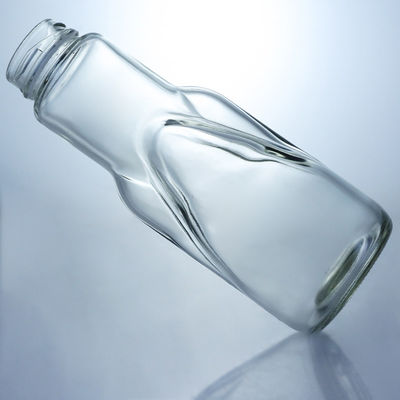 Color de la botella Frío botella de vidrio de 360 ml para jugo de leche y café tapa de tornillo