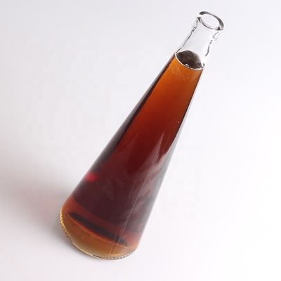 Botella cónica de 75cl Erlenmeyer Botella de vidrio de fondo delgado construida para tequila