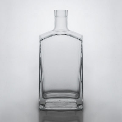 Forma personalizada aceptable Botella de licor de vidrio para brandy Tequila Logotipo personalizado aceptable