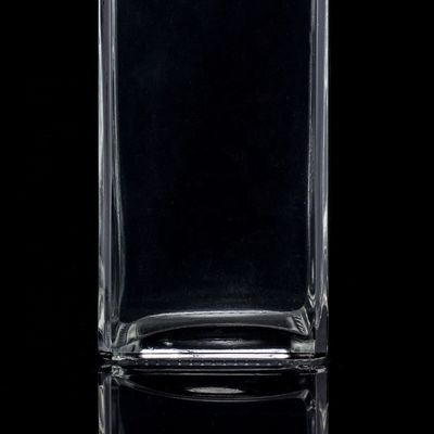 Impresión en pantalla Botella de vidrio transparente de 1000 ml para vodka de forma cuadrada con tapa de tornillo
