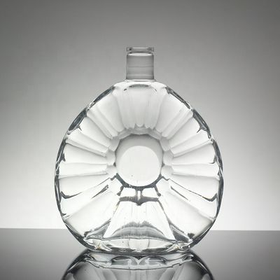 Logotipo Impreso Botella de vidrio Vodka Whisky con tapa de tornillo y forma de granada