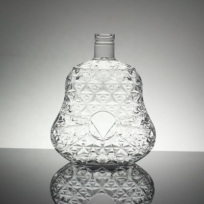 Logotipo Impreso Botella de vidrio Vodka Whisky con tapa de tornillo y forma de granada