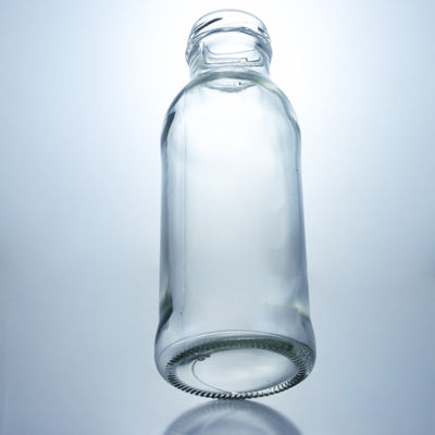 Material del cuerpo Botella de café de jugo de vidrio de vidrio con tapa de tornillo Botella de leche clara 250 ml 500 ml