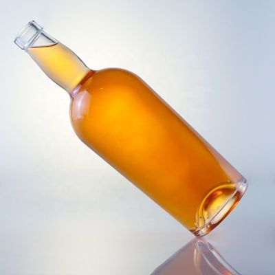Collar de vidrio 750 ml 700 ml Botella redonda para la venta de bebidas