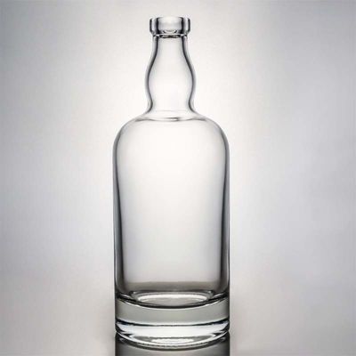 500 ml 700 ml 1000 ml Botella de vidrio de sílex redonda con corcho para otras bebidas