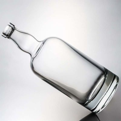 500 ml 700 ml 1000 ml Botella de vidrio de sílex redonda con corcho para otras bebidas