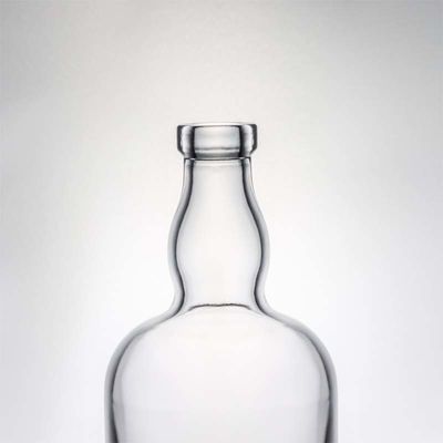 500 ml 700 ml 1000 ml Botella de vidrio de sílex redonda con corcho para otras bebidas