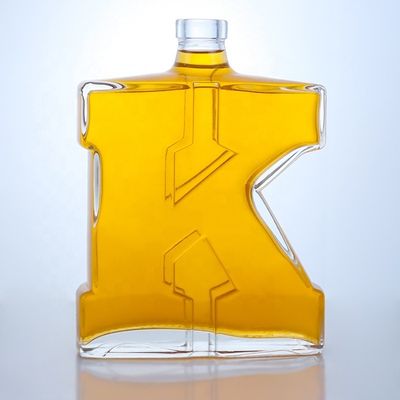Otras bebidas 500 ml '700 ml Botella de vidrio de 750 ml para tequila Gin Ron Whiskey Vodka