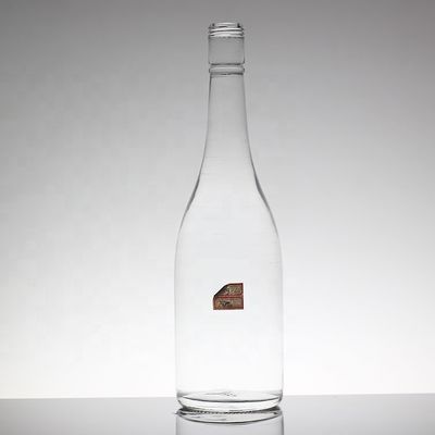 Botella de vidrio de agua mineral de 700 ml y 350 ml para bebidas industriales