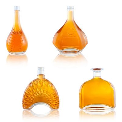 Botellas de vidrio de champán de 1L con impresión en pantalla de decal y sellamiento de corcho Opción personalizada