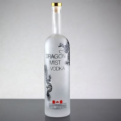 Botella de vodka de vidrio industrial congelado de 750 ml para su fabricación y comercialización