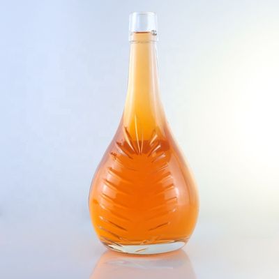 Botellas de vidrio de champán de 1L con impresión en pantalla de decal y sellamiento de corcho Opción personalizada