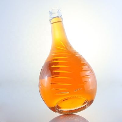 Botellas de vidrio de champán de 1L con impresión en pantalla de decal y sellamiento de corcho Opción personalizada