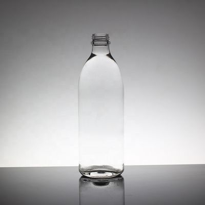 Botella con tapa de tornillo de vidrio transparente hecha a medida para zumo o refresco 330ml 500ml 750ml