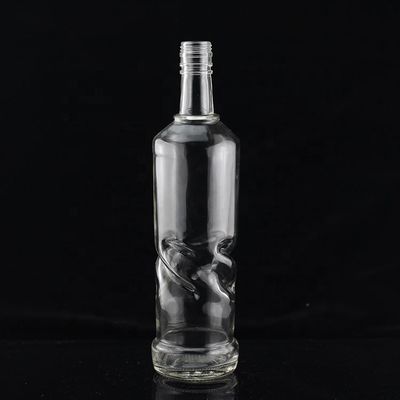 Botella de vidrio con tapa de tornillo de diseño especial para tequila de lujo en la industria