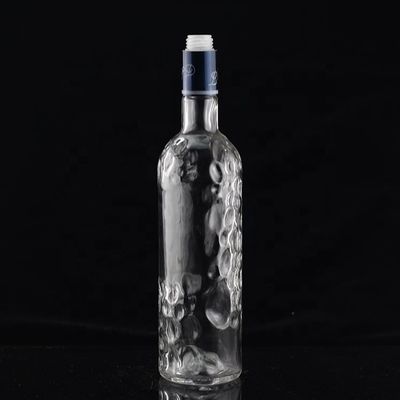 Botella de vidrio con tapa de tornillo de diseño especial para tequila de lujo en la industria