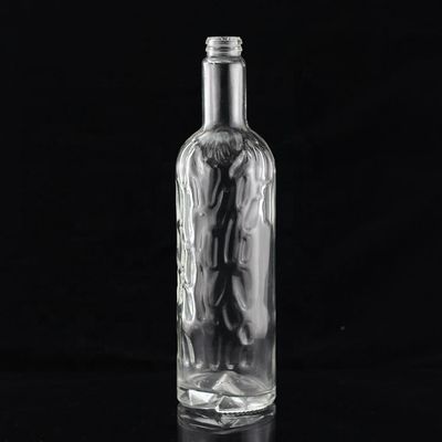 Botella de vidrio con tapa de tornillo de diseño especial para tequila de lujo en la industria