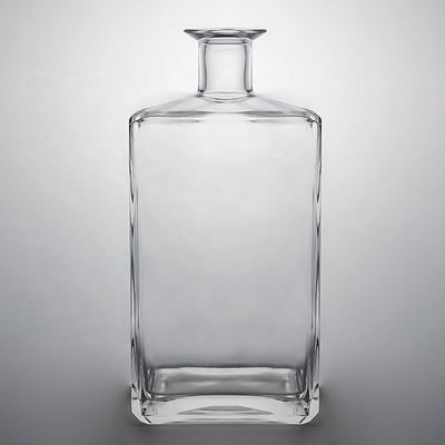 Cuello de vidrio 500ml 700ml 750ml 780ml Gin Rum Whiskey Tequila Botella de alcohol para corcho