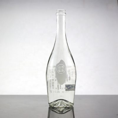 Botella para calmar la sed con serigrafía y material de vidrio de 750 ml