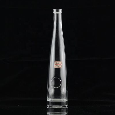 Botella de vidrio delgada de forma delgada de 200 ml, 300 ml y 375 ml para la fabricación de vodka