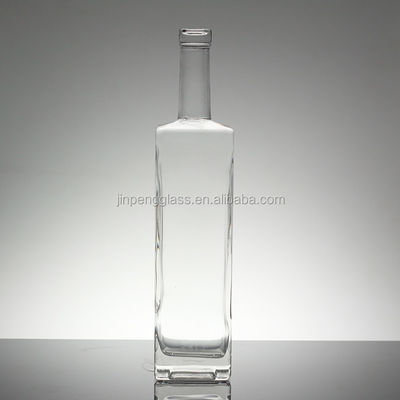Flint Acid Etch Botellas de vidrio de forma única para ron Liquor Brandy Whisky Vodka Tequila