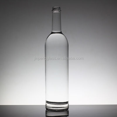 Flint Acid Etch Botellas de vidrio de forma única para ron Liquor Brandy Whisky Vodka Tequila