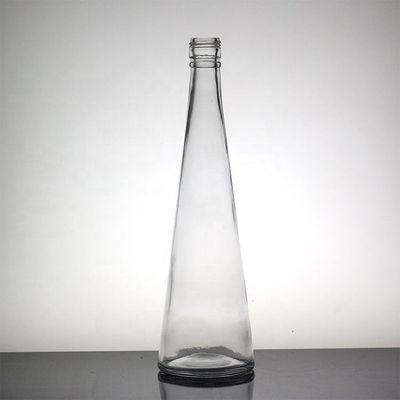 Botella de vidrio transparente para bebidas de cuello largo, alta y delgada, con alcohol blanco y vino de frutas