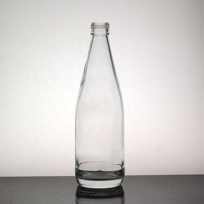 Botella de vidrio transparente para bebidas de cuello largo, alta y delgada, con alcohol blanco y vino de frutas