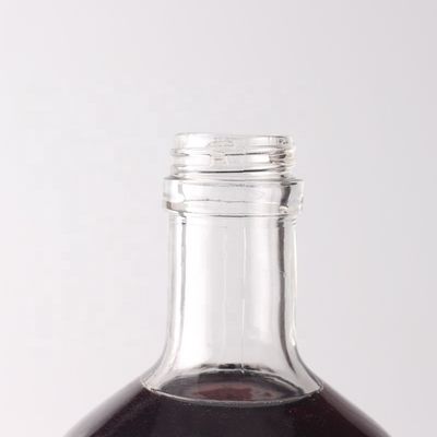 Botella redonda de vidrio personalizada 500ml 750ml con tapa de corcho y logotipo personalizado