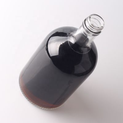 Botella redonda de vidrio personalizada 500ml 750ml con tapa de corcho y logotipo personalizado