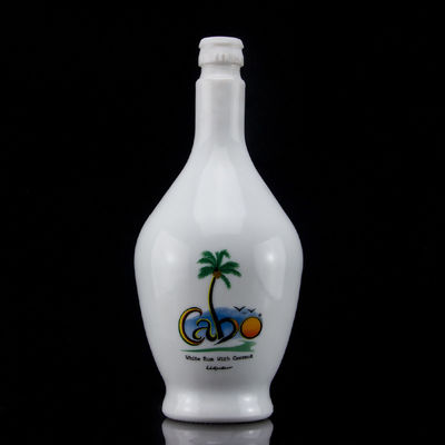 Botella de vidrio de ron con corcho de 700 ml de superficie de congelación personalizada