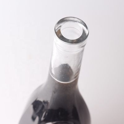 375ml Logotipo personalizado grabado con lágrima en forma de gota de ginebra botella de vidrio de ron con tapones para licor