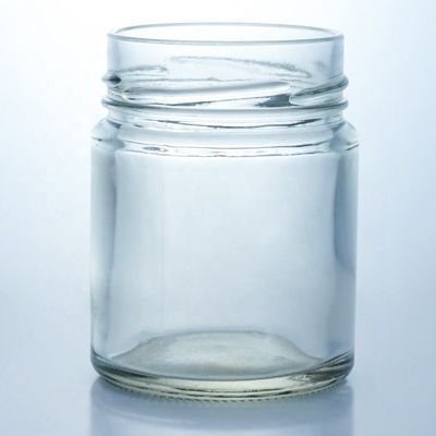 Jarrón de vidrio de miel redondo de 500 ml con tapa de metal y material de base de vidrio