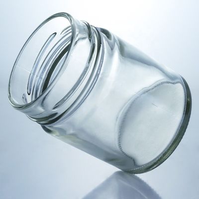 Jarrón de vidrio de miel redondo de 500 ml con tapa de metal y material de base de vidrio