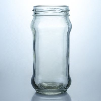 Jarrón de almacenamiento de mermelada de vidrio transparente con tapa de sello metálico de 25 ml a 1000 ml