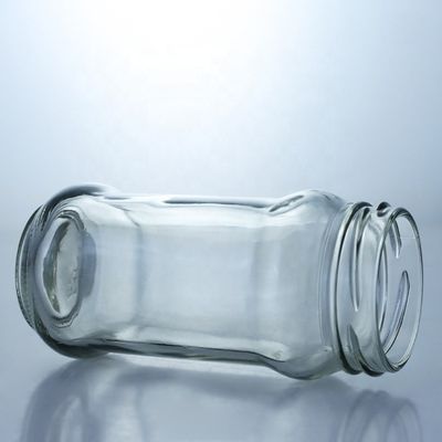 Jarrón de almacenamiento de mermelada de vidrio transparente con tapa de sello metálico de 25 ml a 1000 ml