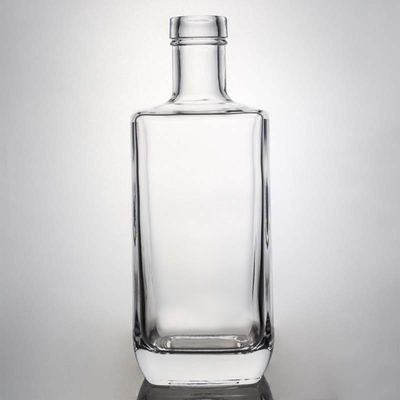 Decal Superficie de manejo 700ml botella de whisky de vidrio con logotipo personalizado y tapa del tapón