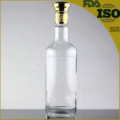 Whisky Vodka Material de vidrio 700 ml Botella de 1000 ml con tapa metálica y de primera calidad