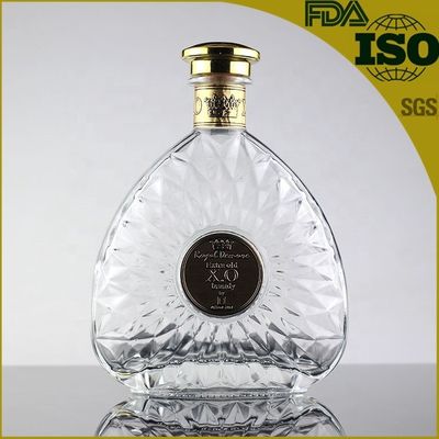 Whisky Vodka Material de vidrio 700 ml Botella de 1000 ml con tapa metálica y de primera calidad