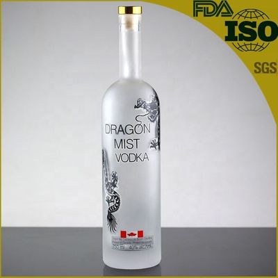 Whisky Vodka Material de vidrio 700 ml Botella de 1000 ml con tapa metálica y de primera calidad
