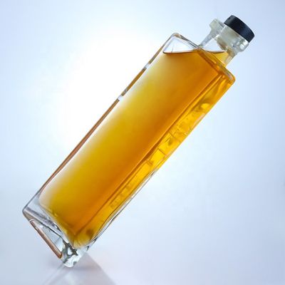Material del cuello Vidrio vacío Botella de vino de vidrio de 750 ml con acabado superior de corcho