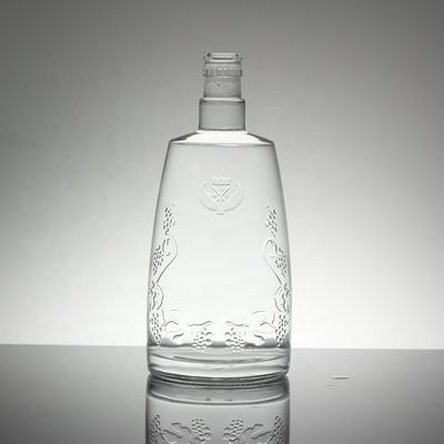 Botella de vidrio de 50 cl Estampado en caliente Vino de estilo cerámico Botella de bebidas para bebidas 700ml
