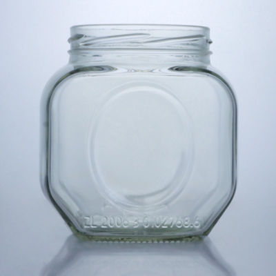 600ml Jarrón de vidrio para comida con salsa de chilli de miel Capa de aluminio conveniente y elegante
