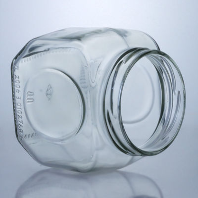 600ml Jarrón de vidrio para comida con salsa de chilli de miel Capa de aluminio conveniente y elegante