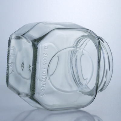 600ml Jarrón de vidrio para comida con salsa de chilli de miel Capa de aluminio conveniente y elegante