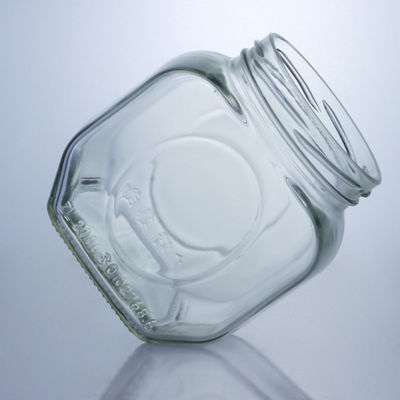 600ml Jarrón de vidrio para comida con salsa de chilli de miel Capa de aluminio conveniente y elegante